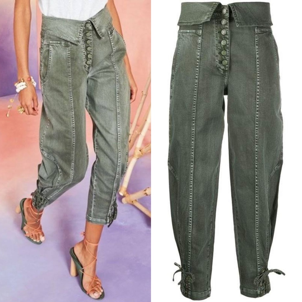 NWT Ulla Johnson Kingston Jean In Army